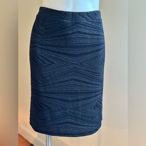 Melisa Paige Black Geometric Sequence Mini Skirt SZ PXL Elastic Waist